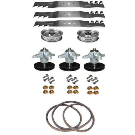 Aic Replacement Parts Deck Rebuild Kit Mulcher Blades-Spindles-Pulleys-Belt-Hdwr Fits Cub Cadet 54 RZ LAS20-0009REBUILD